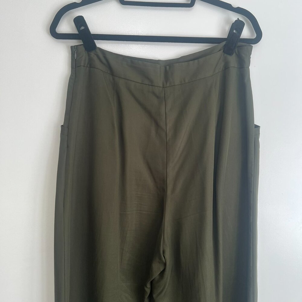 Zara Wide Leg Ankle Pants - Size L - EUC - Picture 5 of 8
